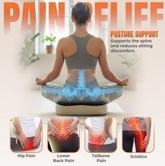 Posh Pickss Orthopedic Memory Foam Seat Cushion for Office, Travel and Home.