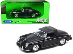 Welly 24106H-W-BK Porsche 356A Speedster Soft Top Black “NEX Models” Series 1/24