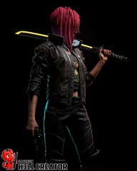 Female V Figurine 1/10 Cyberpunk 2077 DIY Kit 13 pcs FDM 3D Printed