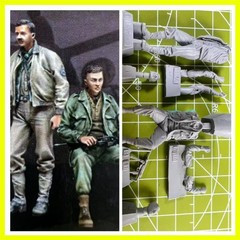 1: 35 Resin Model U.S.TANK CREW G) 1944-1945 Scene Model Toy Unpainted