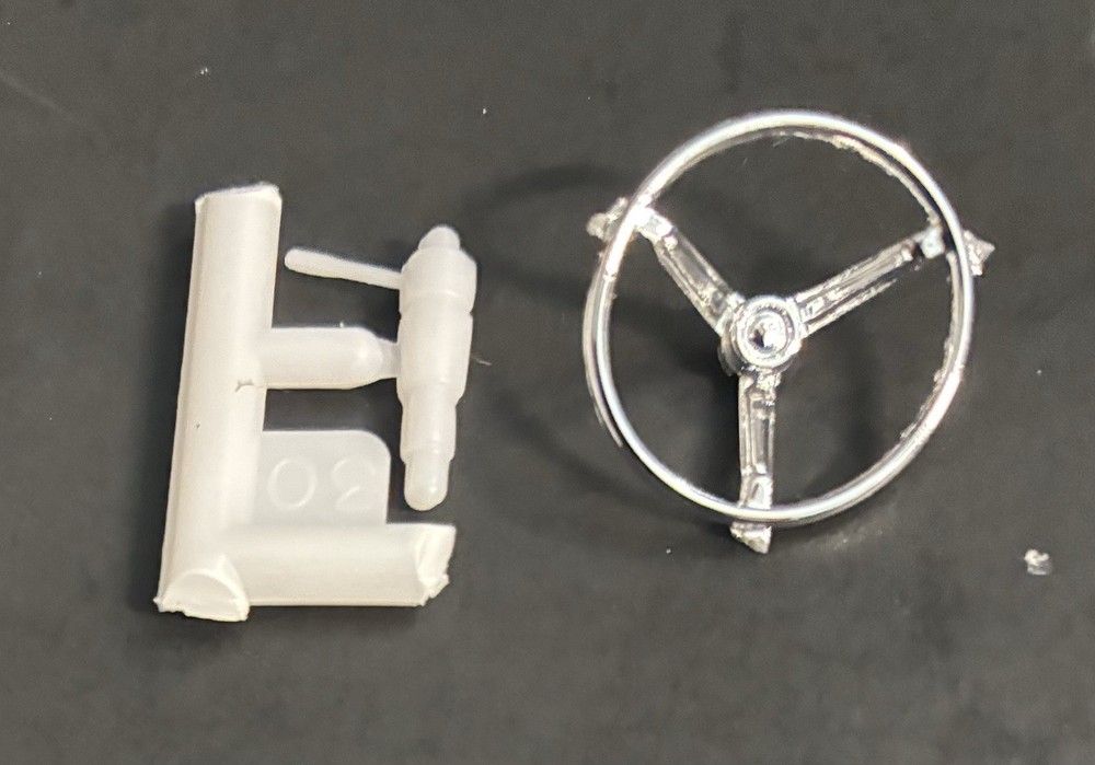 66 GTO STEERING WHEEL, COLUMN 175 1632 Revell Model Car Parts COMBINE