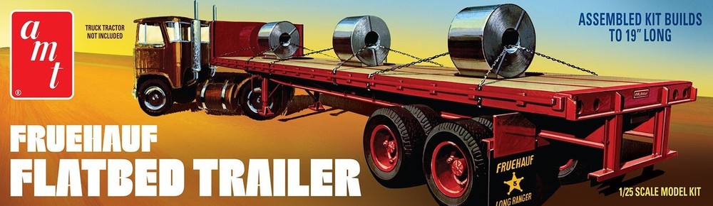 AMT 1/25 Fruehauf Flatbed Trailer AMT1399