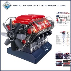 V8 Combustion Engine Model Kit for Kids and Adults – STEM Educational Toy