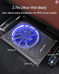 2025 Upgraded 10″ 1200W Slim Under Seat Powered Car Subwoofer, Car/Truck Sub