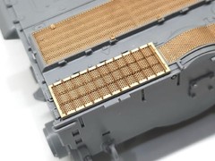 1:35 PE Detail Set Fender Shelves for scale model T 62 Zvezda