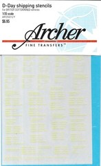 Archer British D-Day Shipping Stencils Yellow Transfer Decals 35012Y