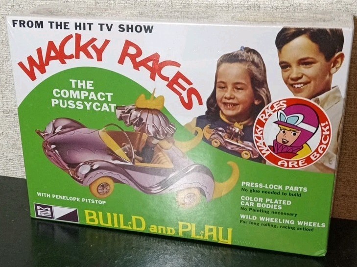 Wacky Races Compact Pussycat Snap Plastic Model MPC 934 1/32, NIB