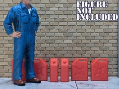 1/24 1/25 Scale Gas Cans/Jerry Cans – For car garage/repair workshop diorama (6)