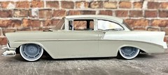 Resin 22 In. “Raceline Tri-Five” Wheels, W/ One Inch Whitewalls,1/24 1/25 Scale
