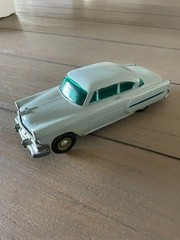 LOOK! 1954 CHEVY BELAIR 2 DOOR HT DEALER PROMO MODEL CAR BANK – Light Blue Gray
