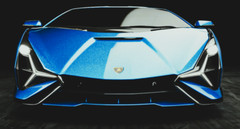 Lamborghini 1:18Race Car12Custom Built Concept Metal Body Model Carousel BLUE 24