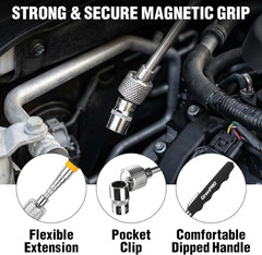 Magnetic Tool Mat 2-Pack, Non-Slip Magnetic Tool Organizer & Telescoping, Heavy-