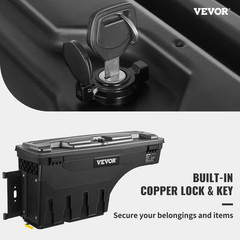 28 In. ABS Truck Bed Storage Box 6.6 Gal. Driver Side Truck Tool Box for Silvera