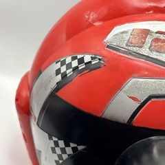 2008 Playskool Helmet Heroes Racers Hasbro Red Race Car Driver #12 TESTED WORKS!