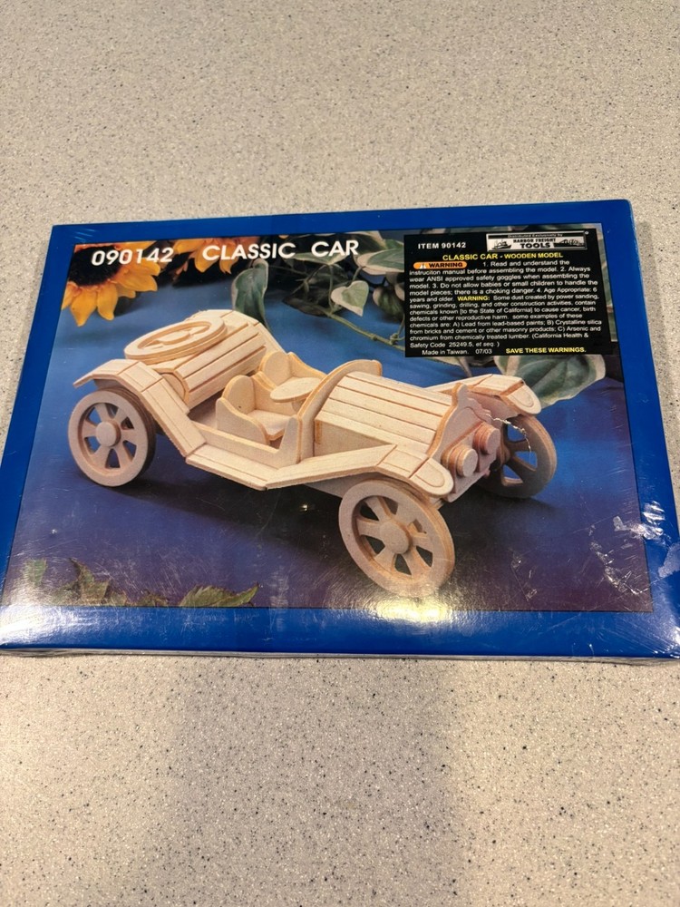 Harbor Freight Tools CLASSIC CAR Wooden MODEL KIT #090142 Brand NEW & Sealed!