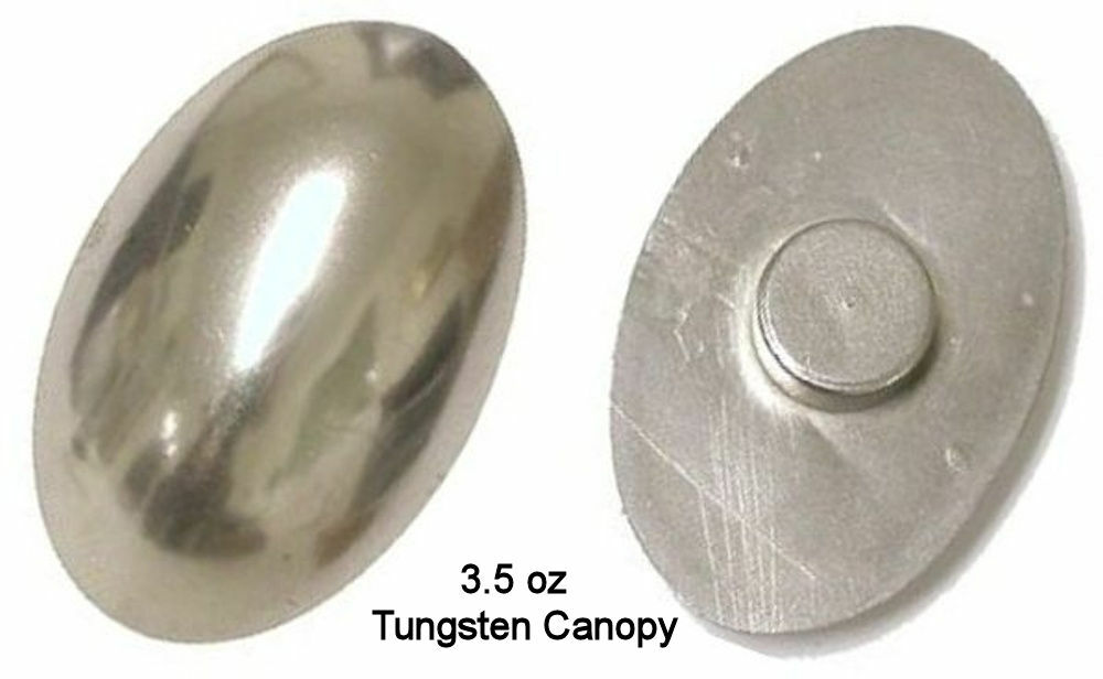 3.5 oz. Tungsten Canopy for pinewood derby cars from Pinewood Pro