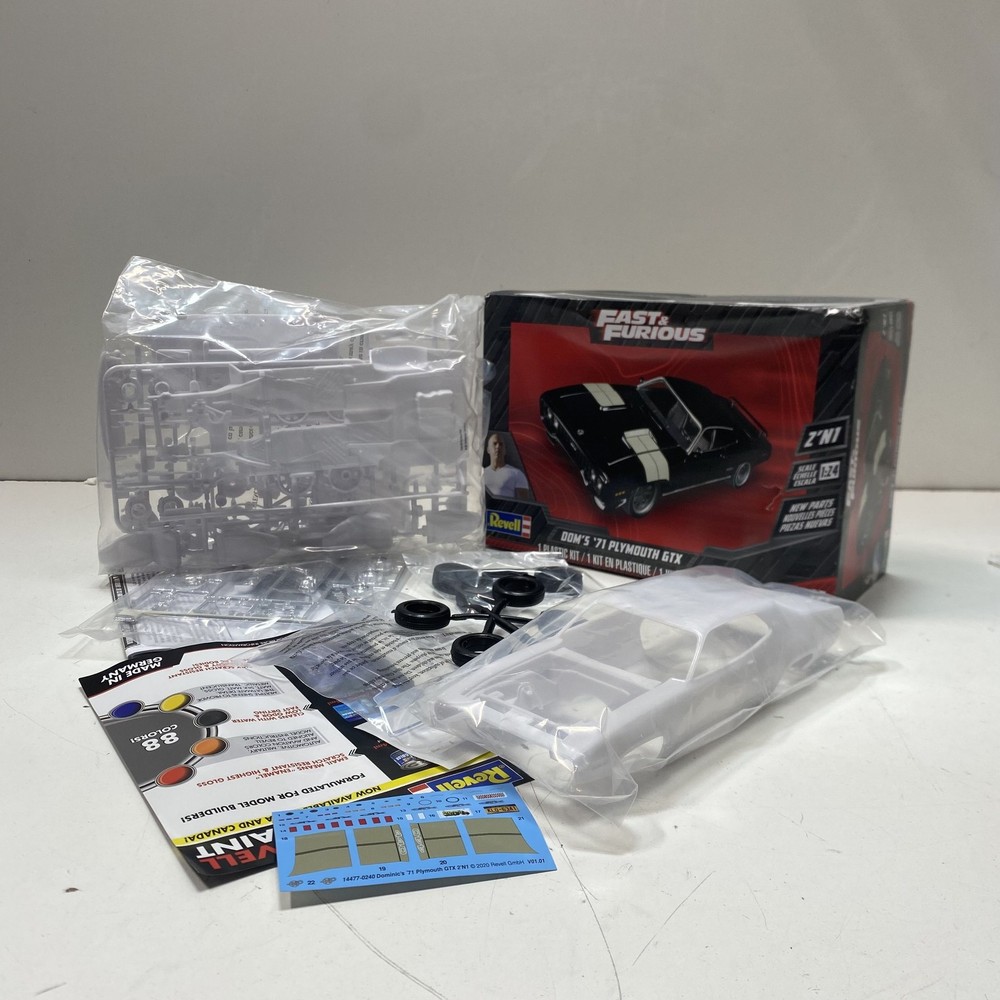 Revell Fast & Furious Dominic’s 71 Plymouth GTX 1:24 Model Kit 14477