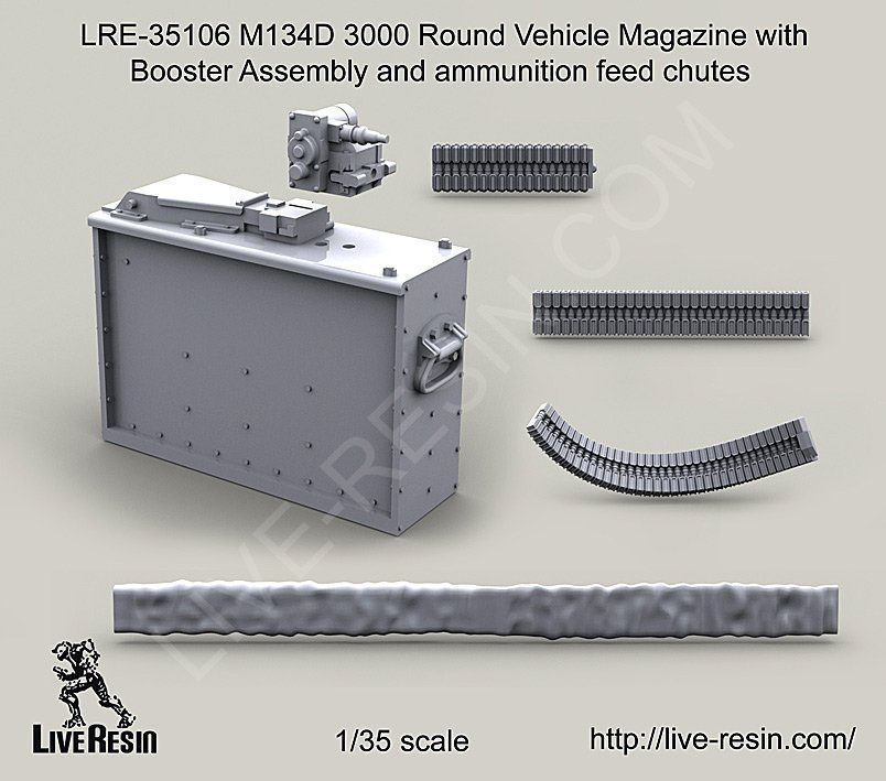 Live Resin 35106 1/35 M134D 3000 Round Vehicle Magazine