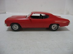 Monogram Red 1970 Chevy Chevelle Malibu SS 454 1/25 Scale Built Model Kit #2268
