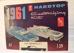 Vintage AMT 1961 Lincoln Continental K-421 Box & Huge 1/25 Model Parts Lot