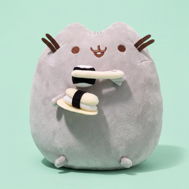 Gray Cat Sushi Plush Toy Soft Decorative Cushion