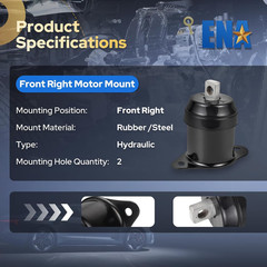 Front Right Engine Mount Compatible with Acura Honda TL TSX Accord Auto Trans Re