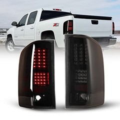 LED Tail Lights Assembly Compatible for 2007-2013 Chevy Silverado Smoked Lens