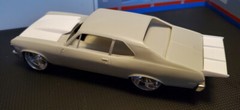 Resin Rear Spoiler & Bubble Hood Combo for ’72*/69 Nova AMT*/Revell 1/25.
