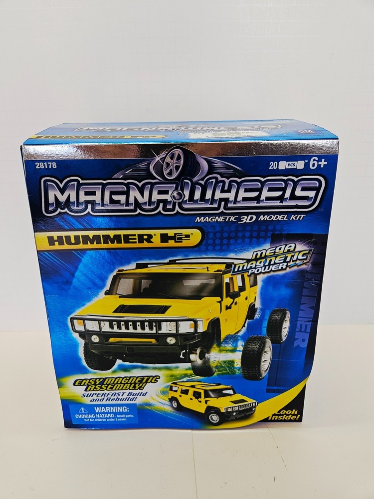 New Rare Magna Wheels GM Hummer H2 Magnetic 3D Model Kit #28178 NIB 1:18 Scale