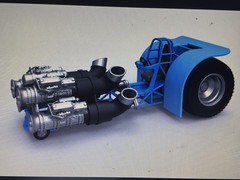 1/25 Resin 3d Printed Pulling Tractor Model Kit Unpainted Unassembled