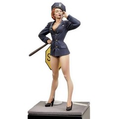 1/24 Resin Figure Model Kit Female Police Officer Unassembl, Unpainted Model Kit
