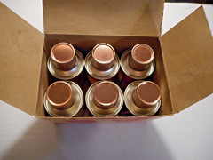 Vintage Pactra Diamond Flake Bronze Mist Spray Paint Factory Case of 6 Cans 1962