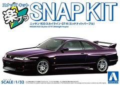 Aoshima 1/32 Model Car Snap Kit 21-MP Nissan Skyline GT-R R33 Midnight Purple