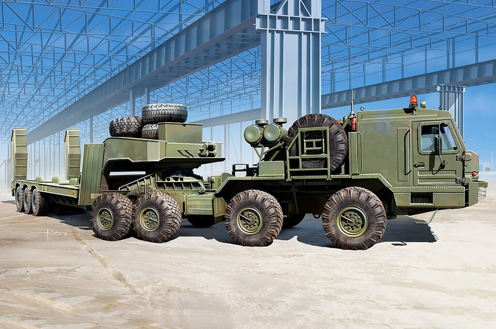 TRUMPETER 1/35 BAZ6403 Tank Transporter w/ChMZAP9990-071 Semi Trailer TRP1086
