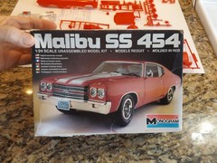 VINTAGE MONOGRAM 1970 MALIBU SS 454 COMPLETE MODEL KIT 1/24, 1983 !!!
