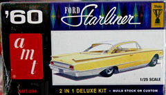 AMT 1960 FORD STARLINER 2 IN 1 DELUXE KIT 1/25 Model Kit New In A Great Box