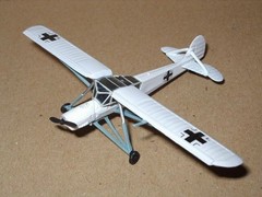Fi-156 Storch Fieseler, Luft Winter-Camo, TAKARA World Tank Museum WTM #43 1/144