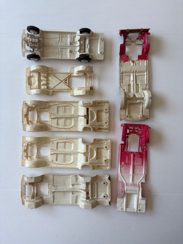 1960’s Model Car Junkyard Lot Chassis Interiors Dashboards Steering Wheels Seats