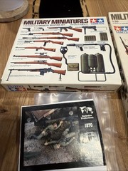 Lot Of 3. Vintage Tamiya 1/35 Military Miniatures Japanese Casualties, Weapons,