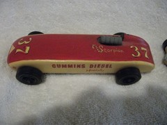 2 Soap Box Derby Vintage Cars 1950’s Indy 500 Cummings Diesel Hot Rod Boy Scouts