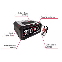 6A Car Battery Charger and Maintainer, 80A Engine Starter, 20A Boost, 12V for Po