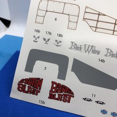 FOB Bantam Blast Black Widow Fuel Altered DECAL SHEET 1:25 SeRch LBR Model Parts