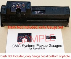 GMC SYCLONE PICKUP GAUGE FACES for 1/25 scale REVELL kits — PLEASE READ DESC