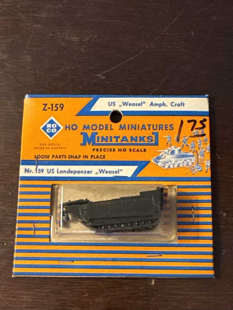 Roco Minitanks 1/87 Z-159 WWII US Weasel Amphibious Armore Craft
