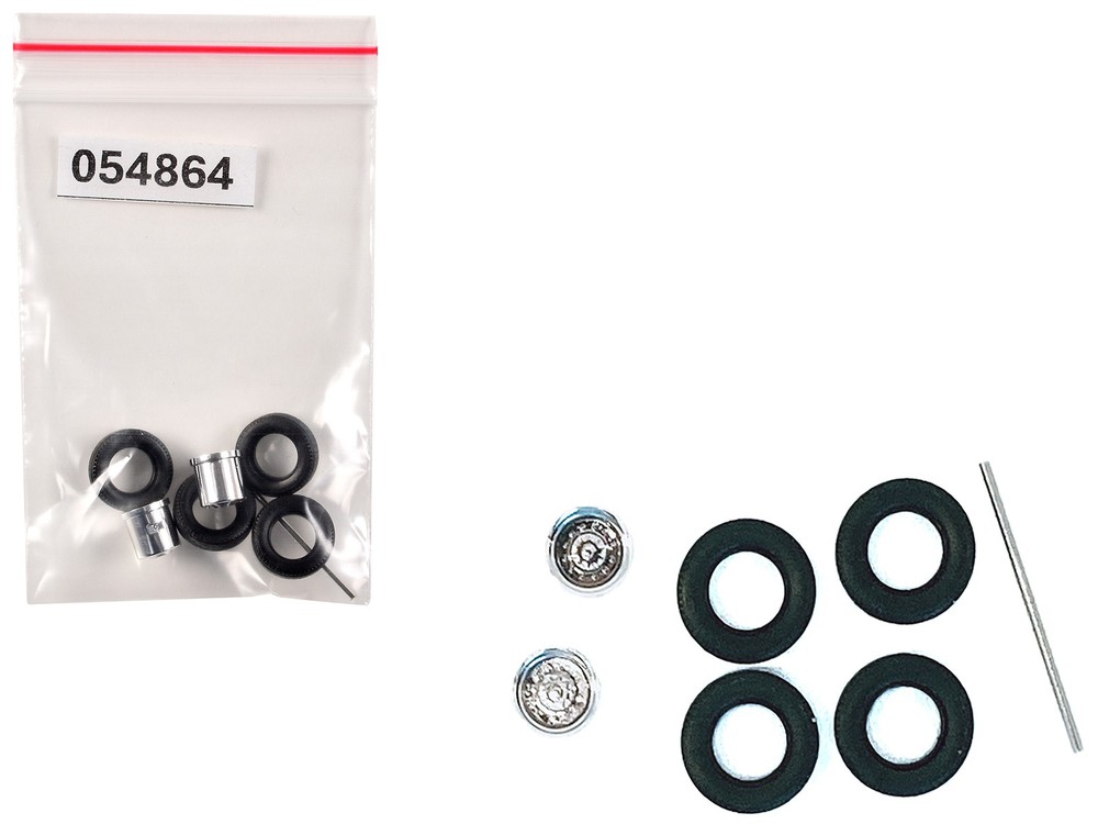 Promotex 054864BK 1/87 Rear Wheelset Planetary Chrome (HO) Plastic