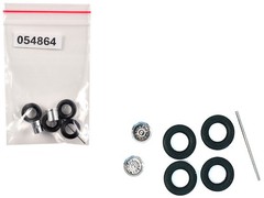 Promotex 054864BK 1/87 Rear Wheelset Planetary Chrome (HO) Plastic