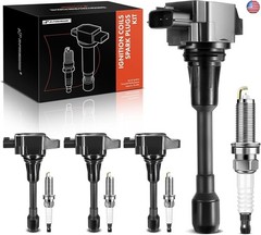 A-Premium Ignition Coil Pack and Iridium Spark Plugs – Compatible with Nissan