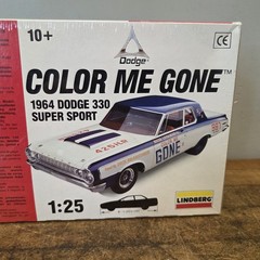 NEW! Sealed! Lindberg Color Me Gone 1964 Dodge 330 Super Stock Model Car Kit