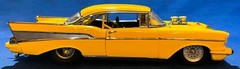 57Chevy55 1957 Chevrolet 1955 Dragster Custom Built Metal Model Race Car