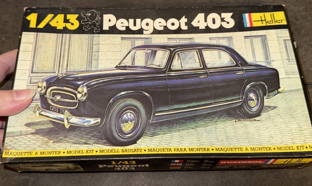 Heller 1:43 scale model kit – Peugeot 403 Made in France No.161 #142